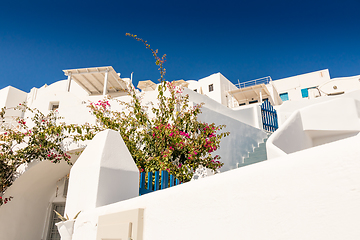 Image showing typical architecture of houses on the island of Santorini in Gre