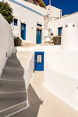 Image showing typical architecture of houses on the island of Santorini in Gre