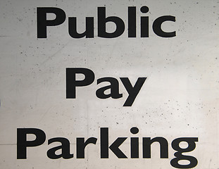 Image showing public pay parking sign