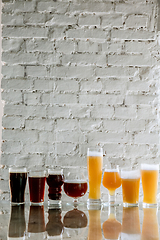 Image showing Glasses of different kinds of beer, time for oktoberfest