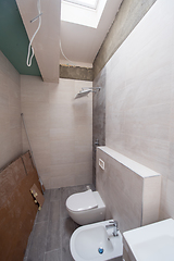 Image showing unfinished stylish bathroom interior