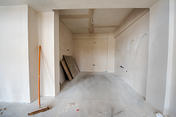 Image showing interior of construction site with white drywall