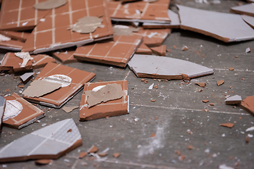 Image showing pile of ceramic tiles