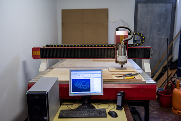 Image showing modern automatic woodworking machine