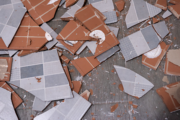 Image showing pile of ceramic tiles