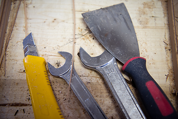 Image showing set of hand working tools