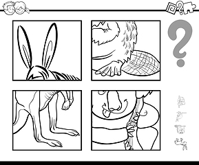 Image showing guess animals coloring page