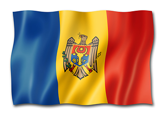 Image showing Moldova flag isolated on white