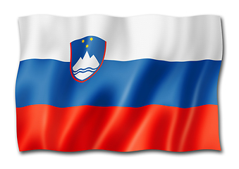 Image showing Slovenian flag isolated on white