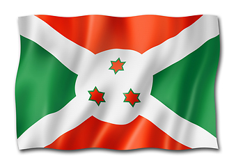 Image showing Burundian flag isolated on white