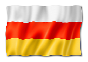 Image showing South Ossetia flag isolated on white