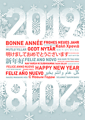 Image showing 2019 Happy new year greetings card from all the world