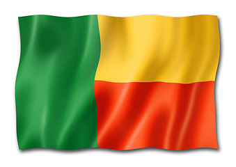 Image showing Benin flag isolated on white