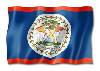 Image showing Belize flag isolated on white