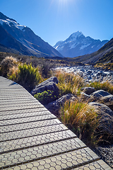 Image showing Hooker Valley Track, Aoraki Mount Cook, New Zealand