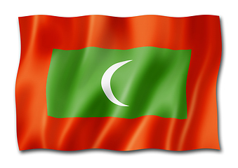 Image showing Maldives flag isolated on white