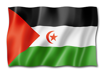 Image showing Sahrawi flag isolated on white