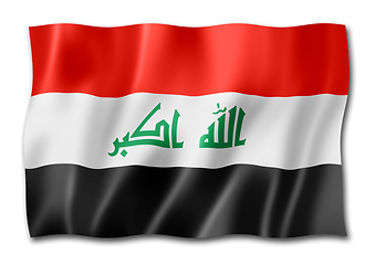 Image showing Iraqi flag isolated on white