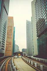 Image showing Monorail in Tokyo city, Japan