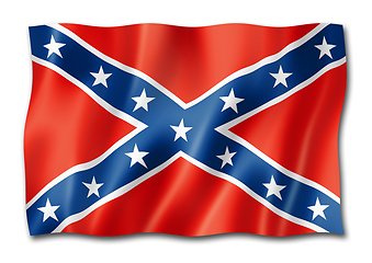 Image showing Confederate flag isolated on white