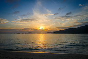 Image showing Tropical beach at sunset in Koh Lipe, Thailand