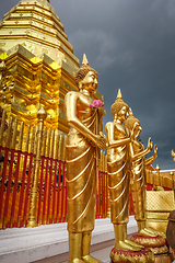 Image showing Golden buddha, Wat Doi Suthep, Chiang Mai, Thailand