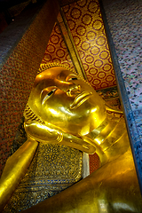 Image showing Reclining Buddha in Wat Pho, Bangkok, Thailand