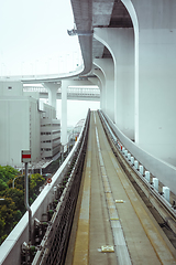 Image showing Monorail on Rainbow bridge, Tokyo, Japan