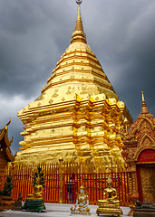 Image showing Wat Doi Suthep golden stupa, Chiang Mai, Thailand