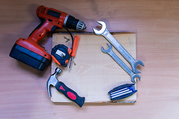 Image showing set of hand working tools