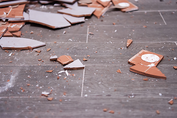 Image showing pile of ceramic tiles