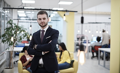 Image showing coworking space businessman portrait