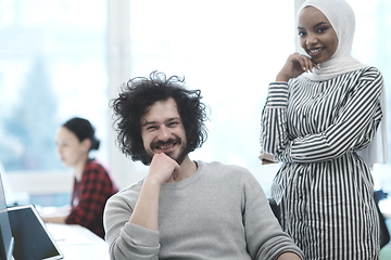 Image showing business people portrait  at coworking office space