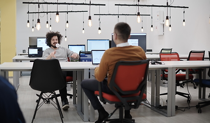 Image showing friends at office playing with stress control ball