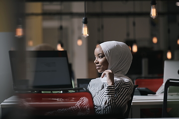 Image showing African businesswoman in office