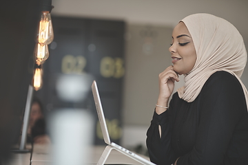 Image showing African businesswoman in office