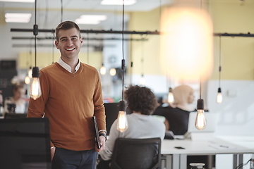 Image showing coworking space businessman portrait