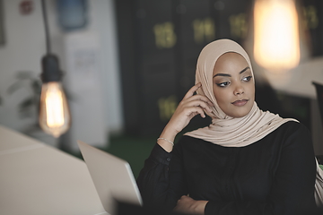 Image showing African businesswoman in office