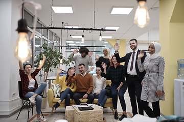 Image showing Business team portrait at modern startup office