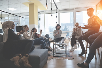 Image showing team meeting and brainstorming