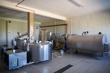 Image showing local Cheese factory production indoor