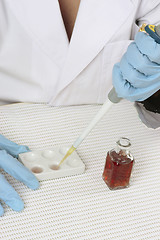 Image showing Scientist in lab research  testing