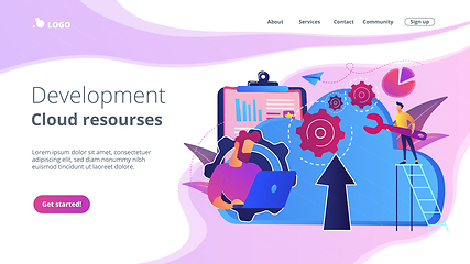 Image showing Cloud engineeringconcept landing page.