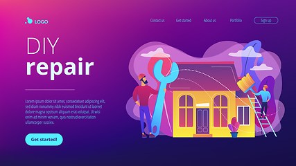Image showing DIY repair concept landing page.