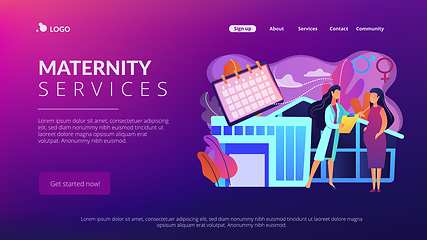 Image showing Maternity services concept landing page.