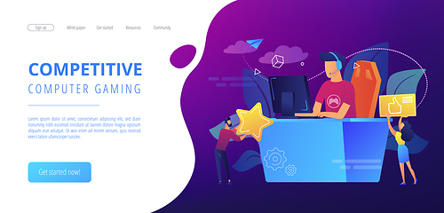 Image showing E-sport concept landing page.