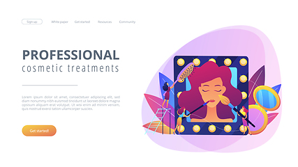 Image showing Beauty salon concept landing page.