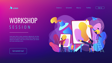 Image showing Workshop concept landing page.