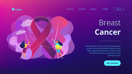 Image showing Breast cancer concept landing page.