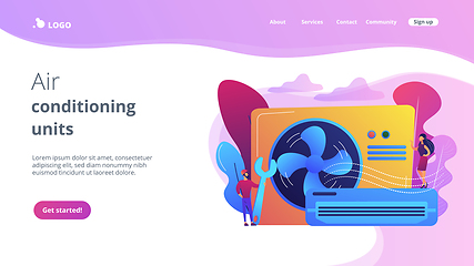 Image showing Air conditioning concept landing page.